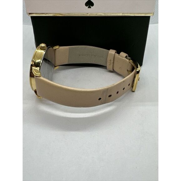 Kate Spade New York Metro 0586 Women\'s Beige Leather Strap Analog Watch JNA115